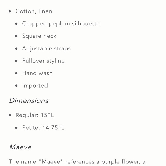 •Anthropologie• Smocked Peplum Top - Picture 5 of 5